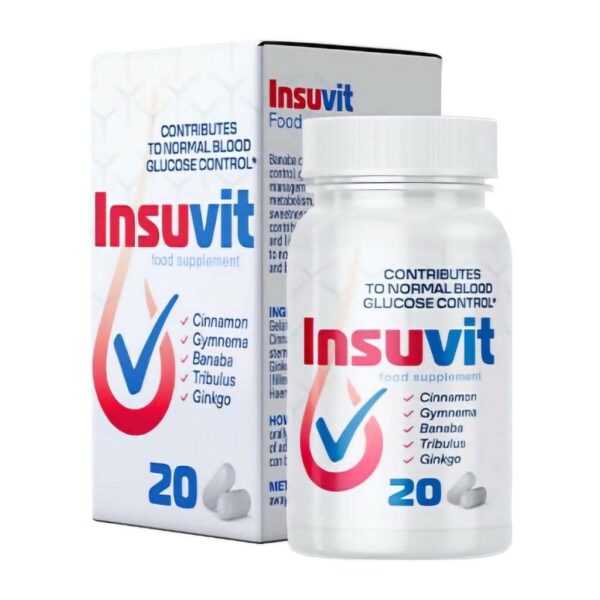 Insuvit, integratore per l’equilibrio glicemico e il supporto metabolico, con azione antiossidante e antifatica